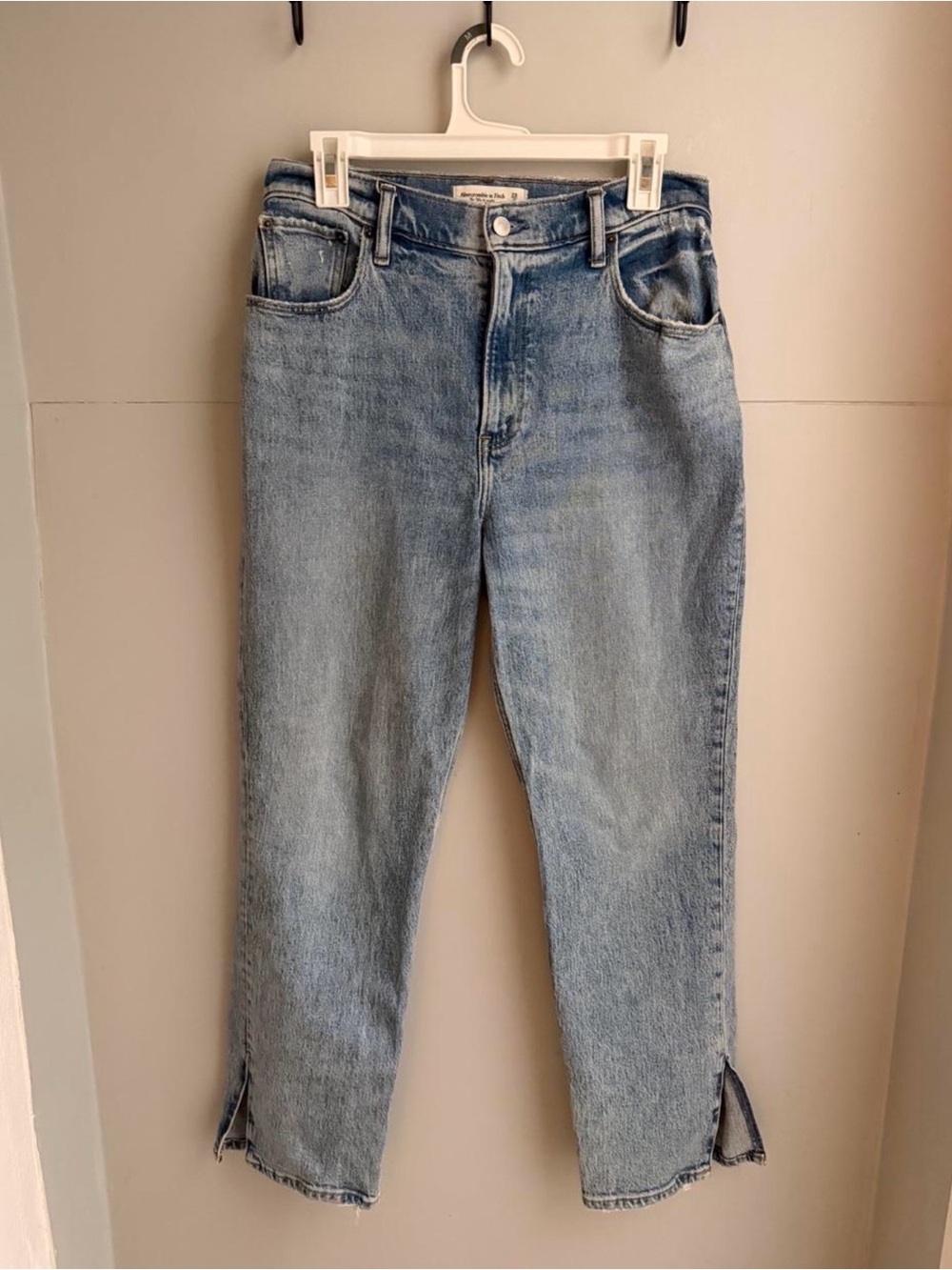 Abercrombie & Fitch Light Wash Straight-Leg Jeans